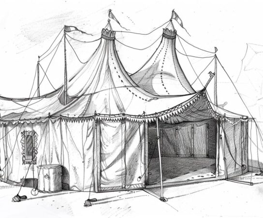 Comment dessiner un chapiteau de cirque ?